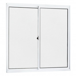 Janela 100X80 2 Folhas Vidro Liso Branca Topmix