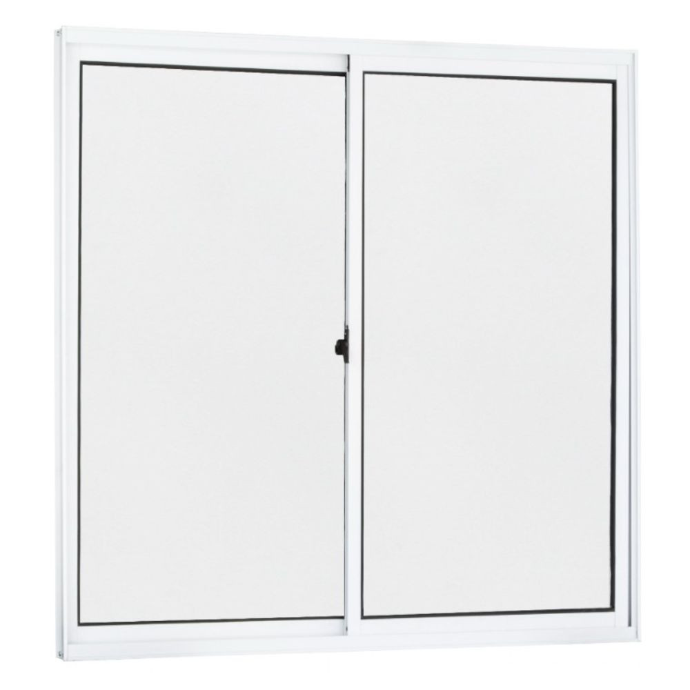 Janela 50X50 2 Folhas Vidro Liso Branca Topmix