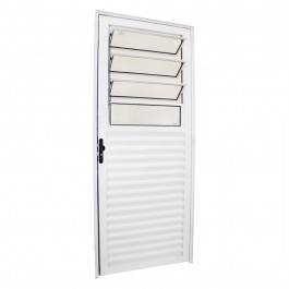Porta Basculante 210X80 Vidro Liso L/Direito Branca Topmix