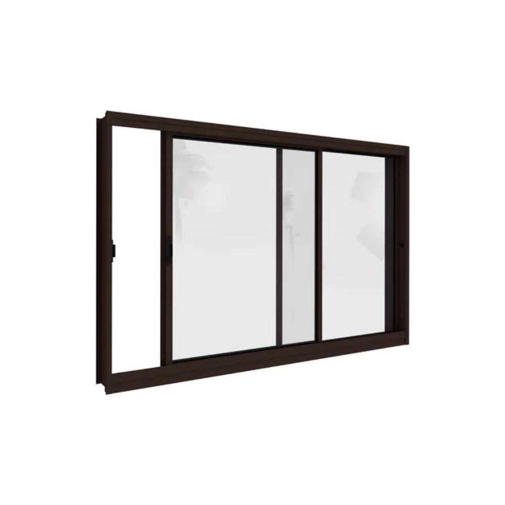 Janela 50X50 2 Folhas Vidro Liso Bronze Topmix