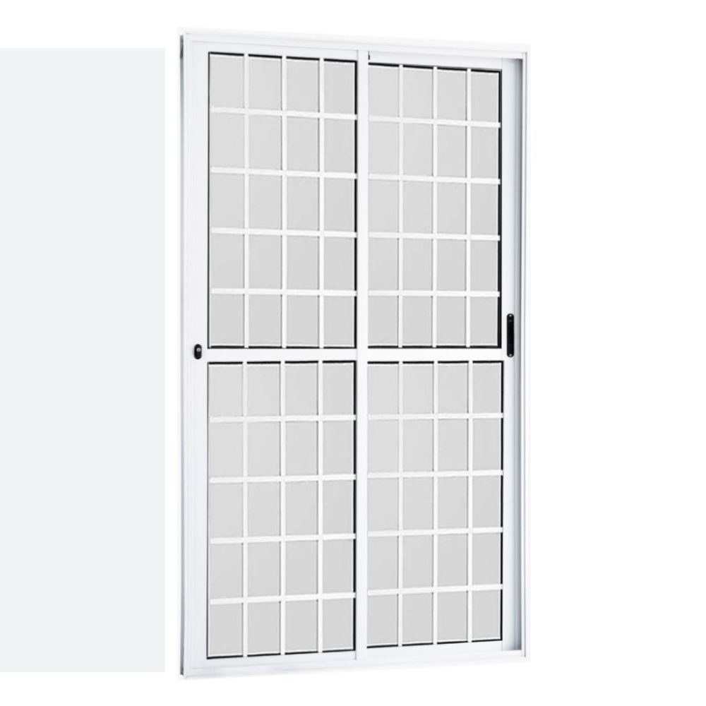  Porta Balcão 210X150 2 Folhas Vidro Liso Branco - Topmix 