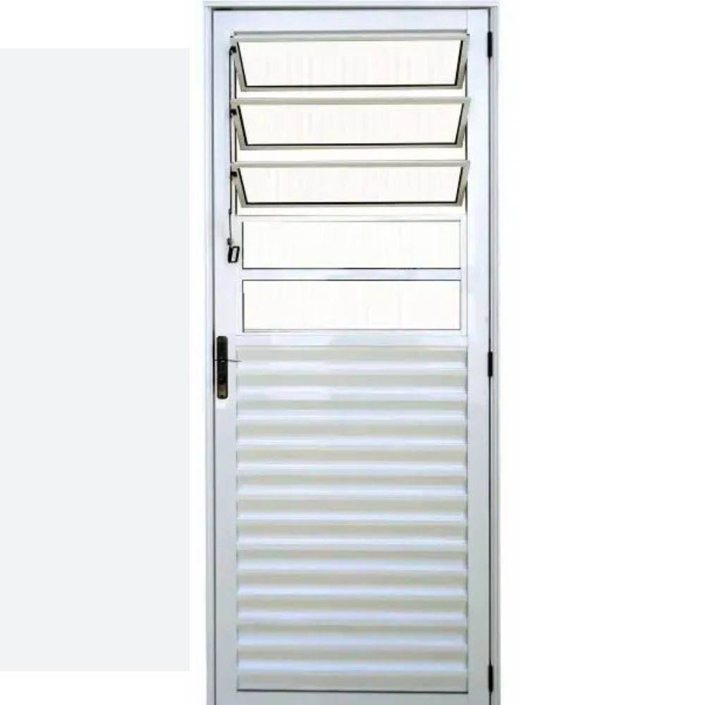 Porta Basculhante 210X80 Vidro Liso Direito Branco - Topmix