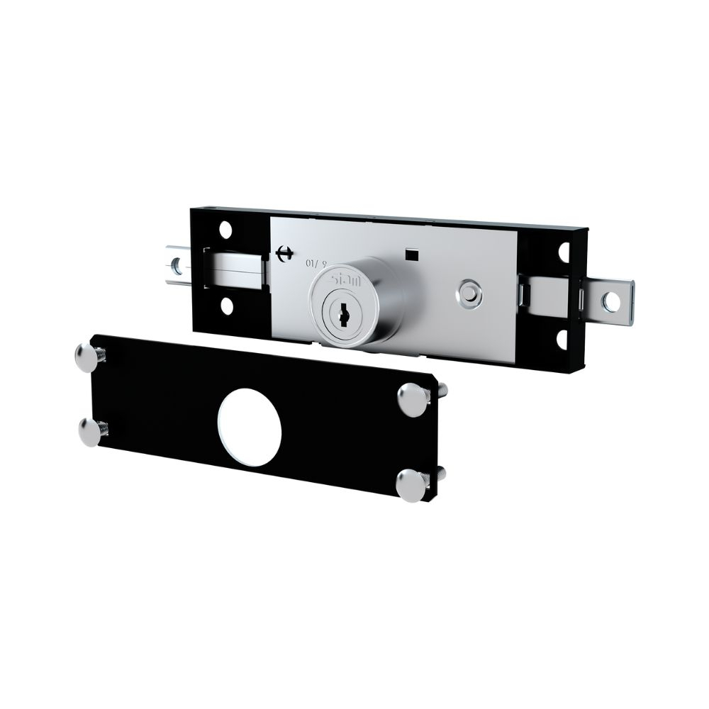 Fechadura Para Porta Enrolar 1201 Preto Fosco Stam