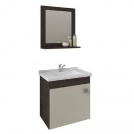 Gabinete Mgm Iris Kit 44Cm Cafe/Offwhite