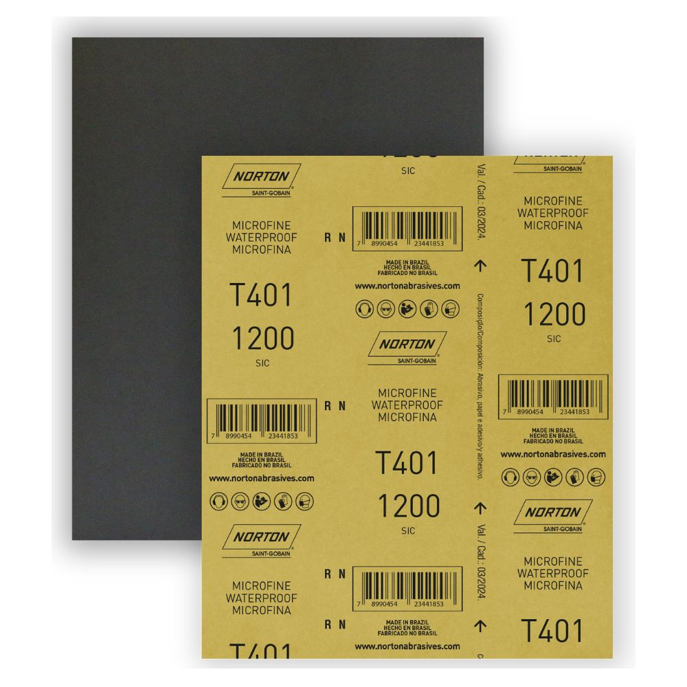 Folha De Lixa Microfina T401 N1200 Norton