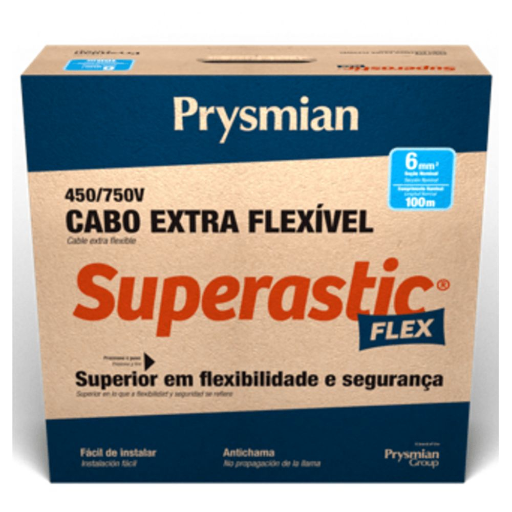 Cabo Flexível Supastic 6Mm 100M Verde Prysmian