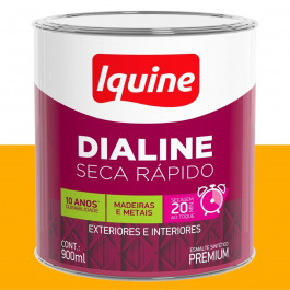 Esmalte Dialine Secagem Rápida Alto Brilho Amarelo 900Ml Iquine