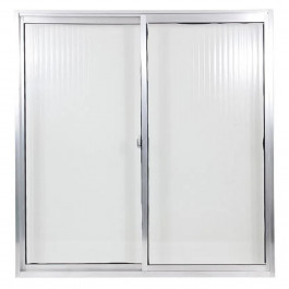 Janela 100X80Cm Home 2 Folhas Vidro Canelado Natural Quality