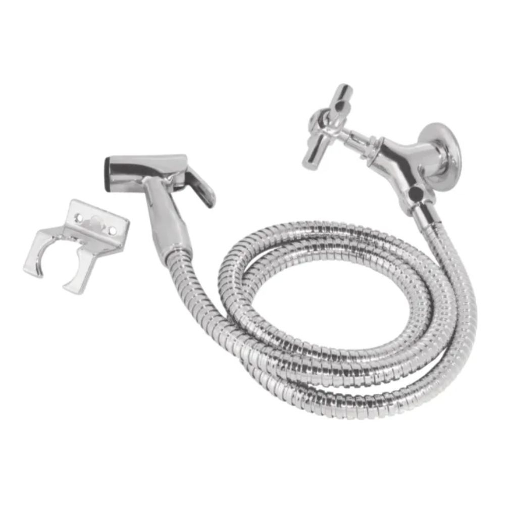 Ducha Higiênica C-31 Abs Branca Cromada Lr Metais