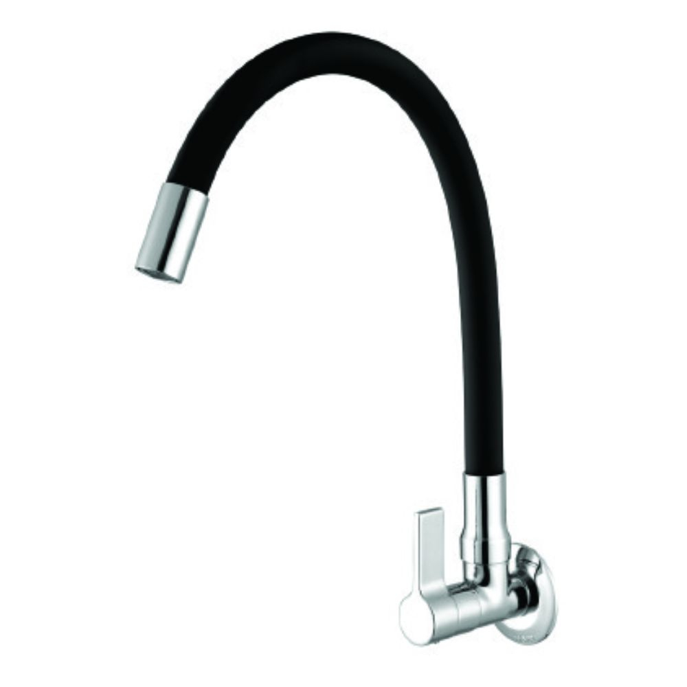 Torneira Para Cozinha Bica Moldável 1/4V 1165 Atria Cromado/Preta Meber