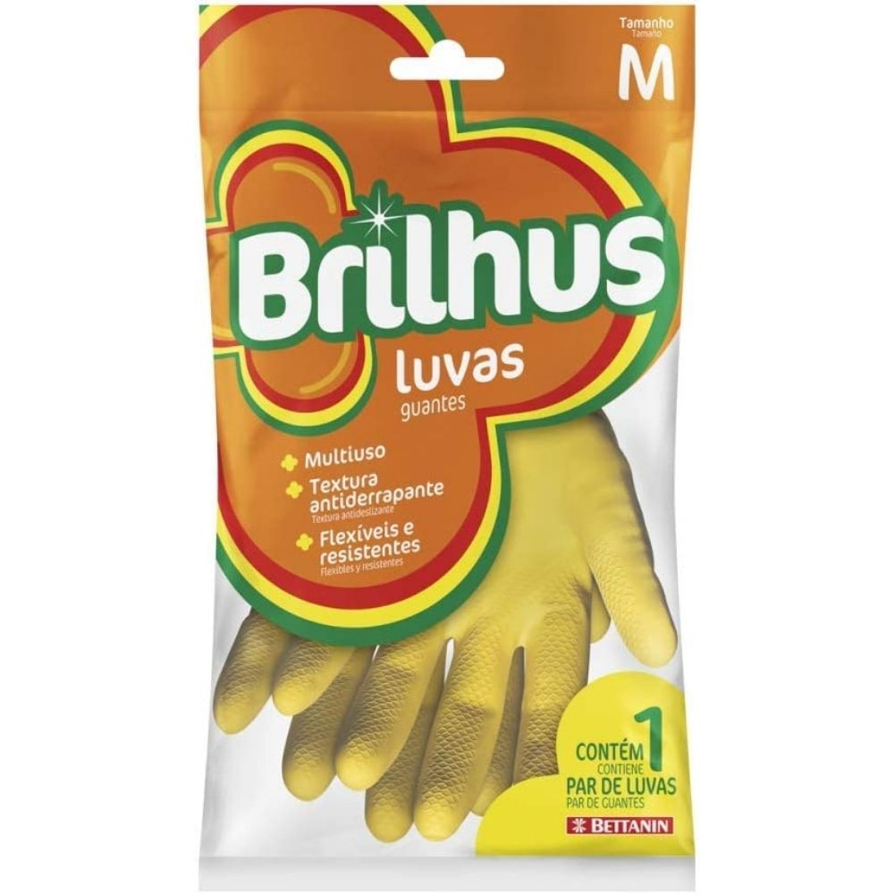 Luva Brilhus Látex Multisuco M Bettanin