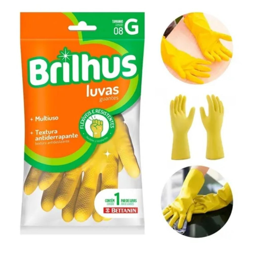 Luva Brilhus Látex  Multiuso G Bettanin