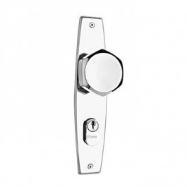 Fechadura 1000 Bola Espelho Oval Cromado Externo Silvana