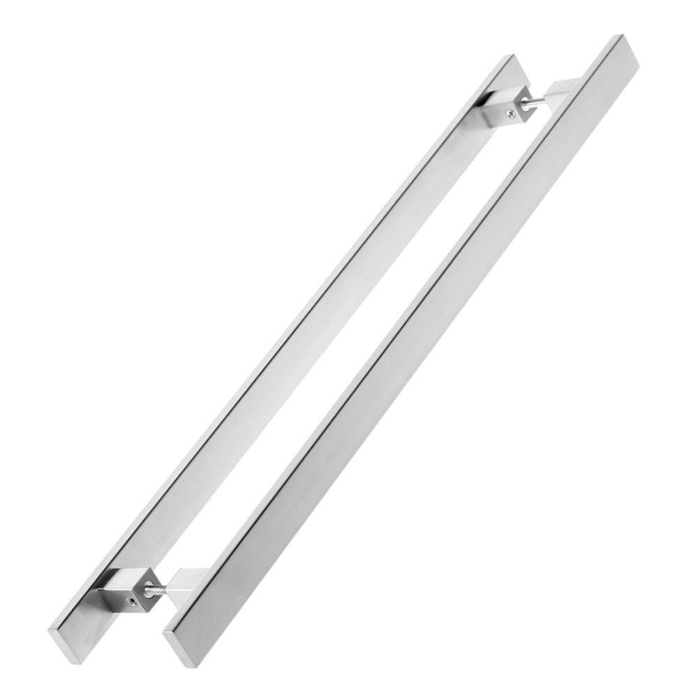 Puxador Para Porta Inox Escovado 40Cm Stam