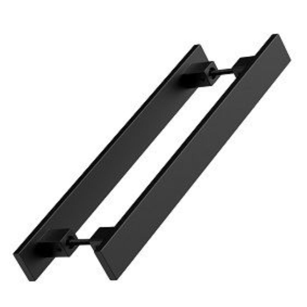 Puxador Inox 800Mm Perfil 30X10Mm Retangular Fosco Preto Stam