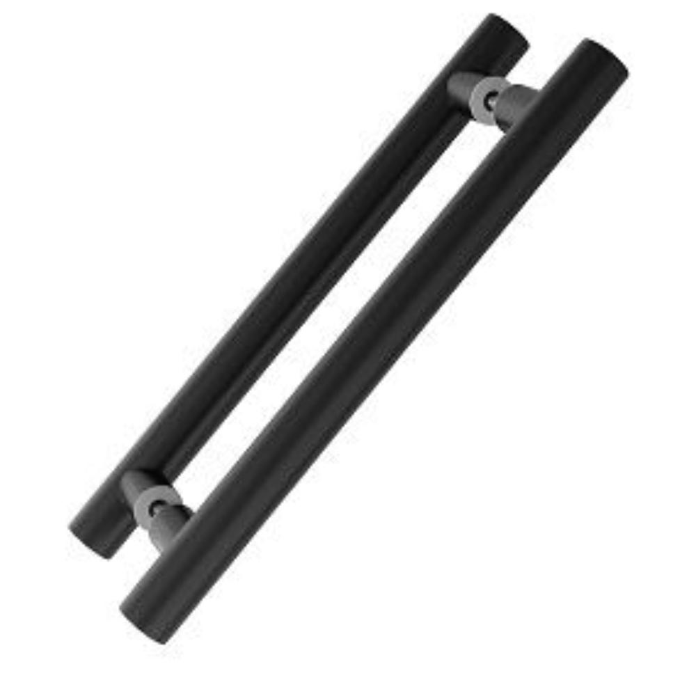 Puxador Lisboa 2500 Inox Duplo 25 X 600Mm Preto Fosco Stam