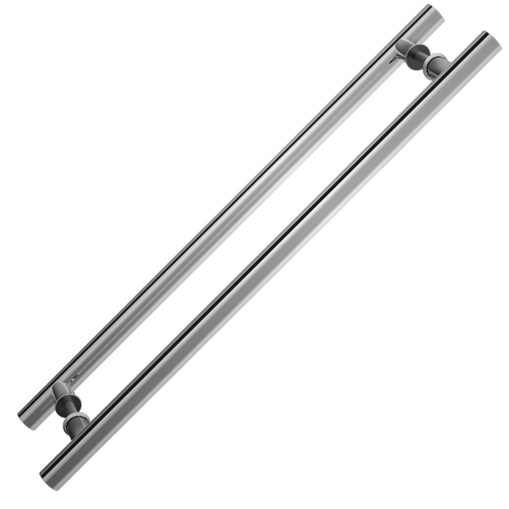 Puxador Lisboa 2500 Inox 304 Duplo 25 X 600Mm Inox Escovado Stam