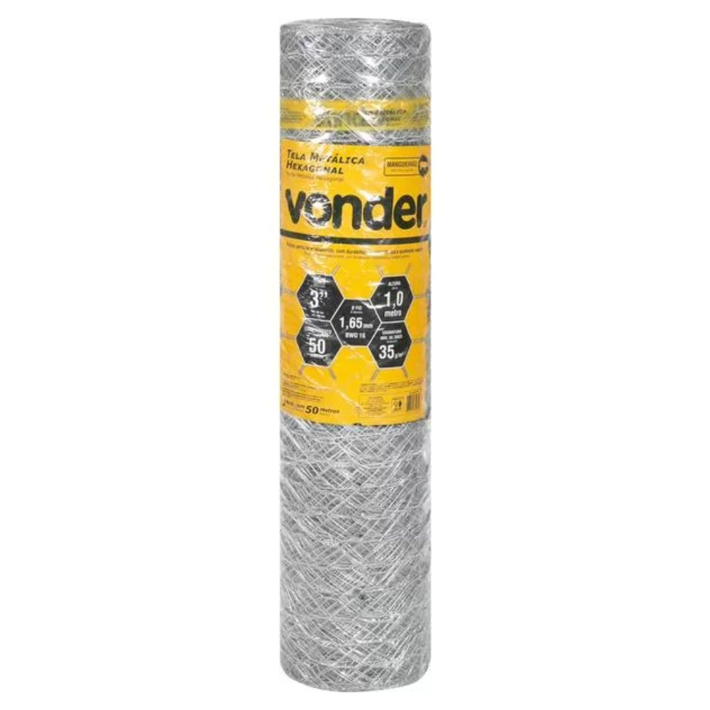 Tela Metálica Mangueirão 1.0Mt 16Awg Vonder 