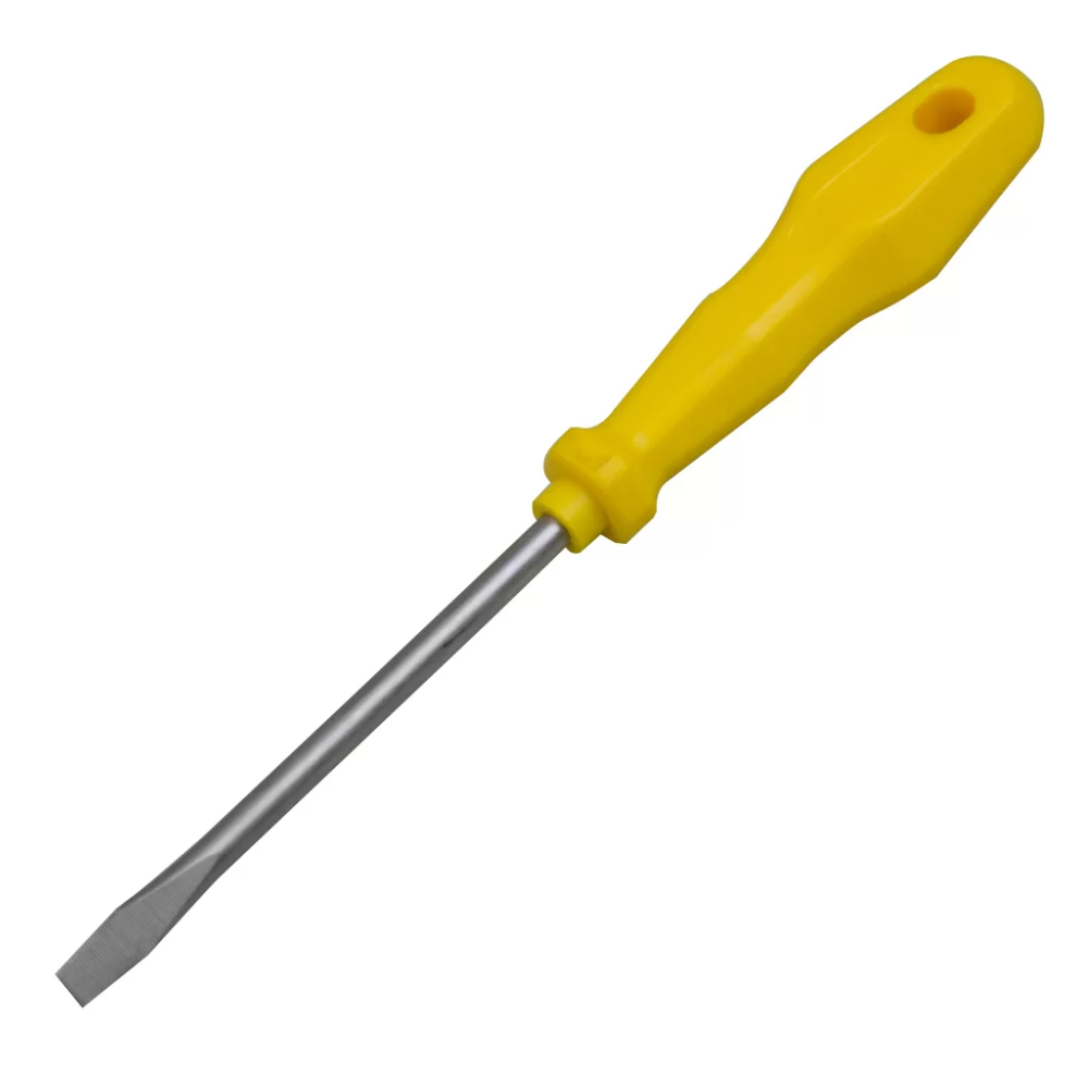 CHAVE DE FENDA YELLOW COM PONTA CHATA 1/4X4 TRAMONTINA