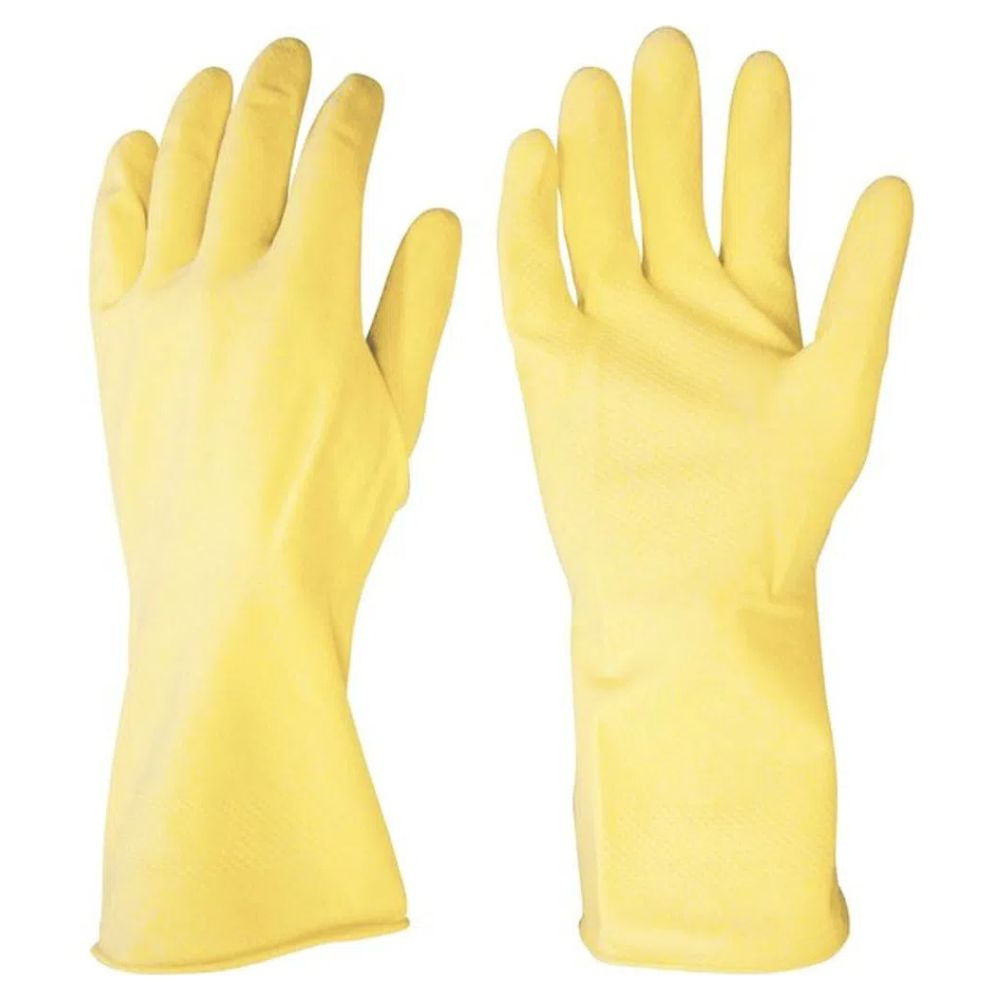 Luva Látex M C/Forro Amarelo Nove54
