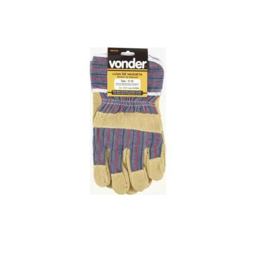 Luva Mista Vaqueta/Lona Amarelo Vonder