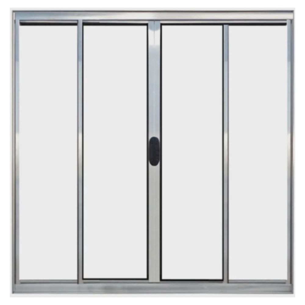 Janela 100X150 4 Folhas Vidro Liso Brilhante Topmix