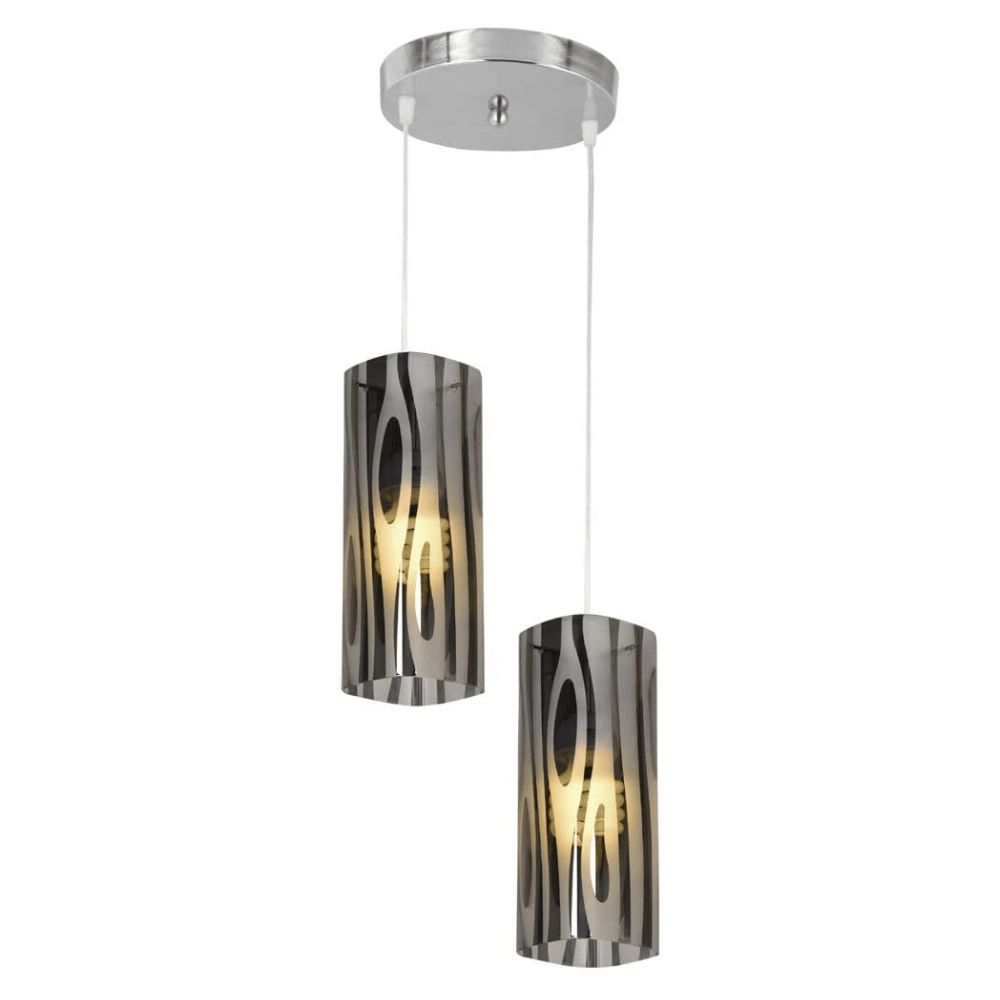 Pendente Mirage Zebra Cromado 2L Llum