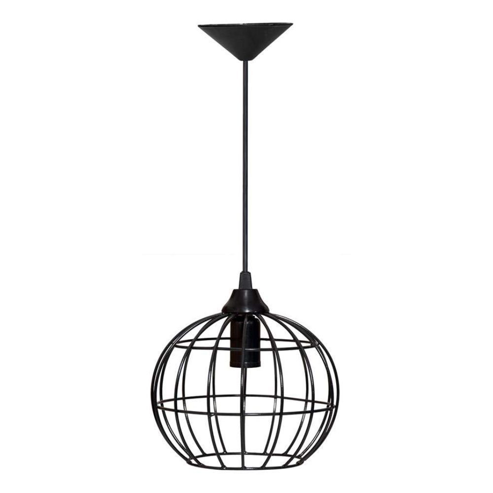 Pendente Aramado Bola Preto Ne-1403A Neotron