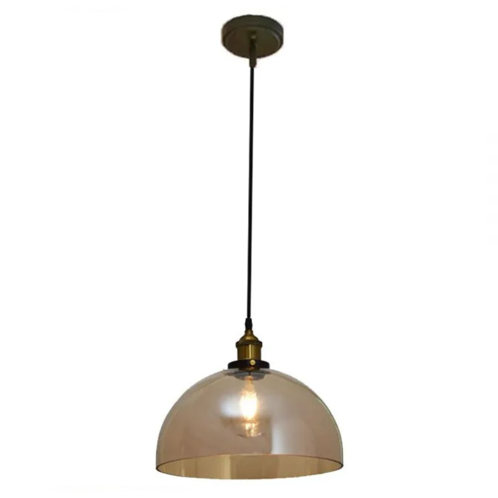 Pendente Bowl De Vidro Dourado 30Cm Ne-9003 Neotron