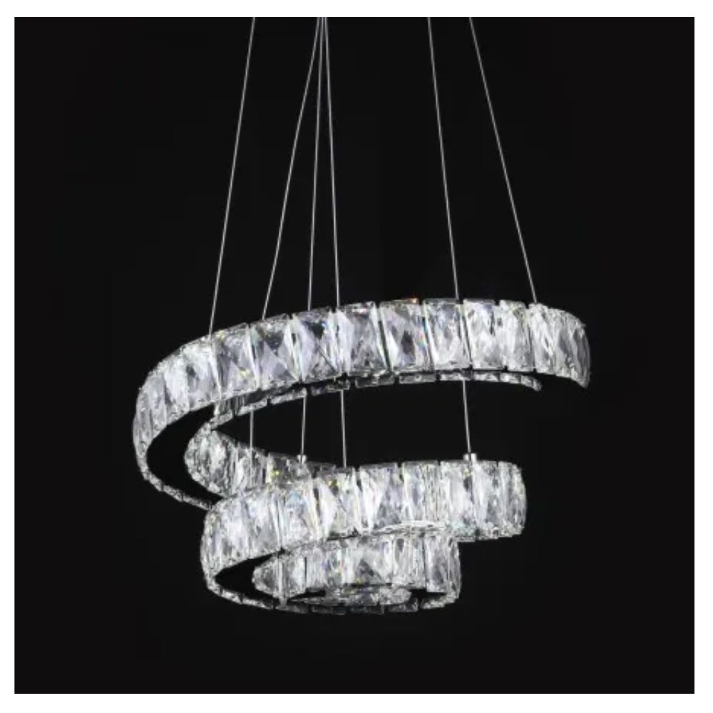 Lustre Cristal Base Inox Lv-Ld7744 3T Neotron