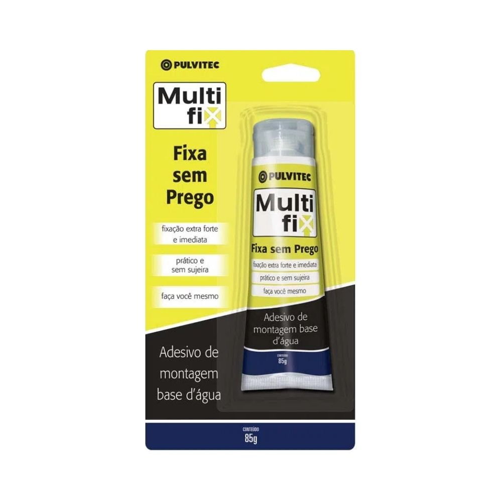 Adesivo Multifix Fixa Sem Prego 85G Pulvitec