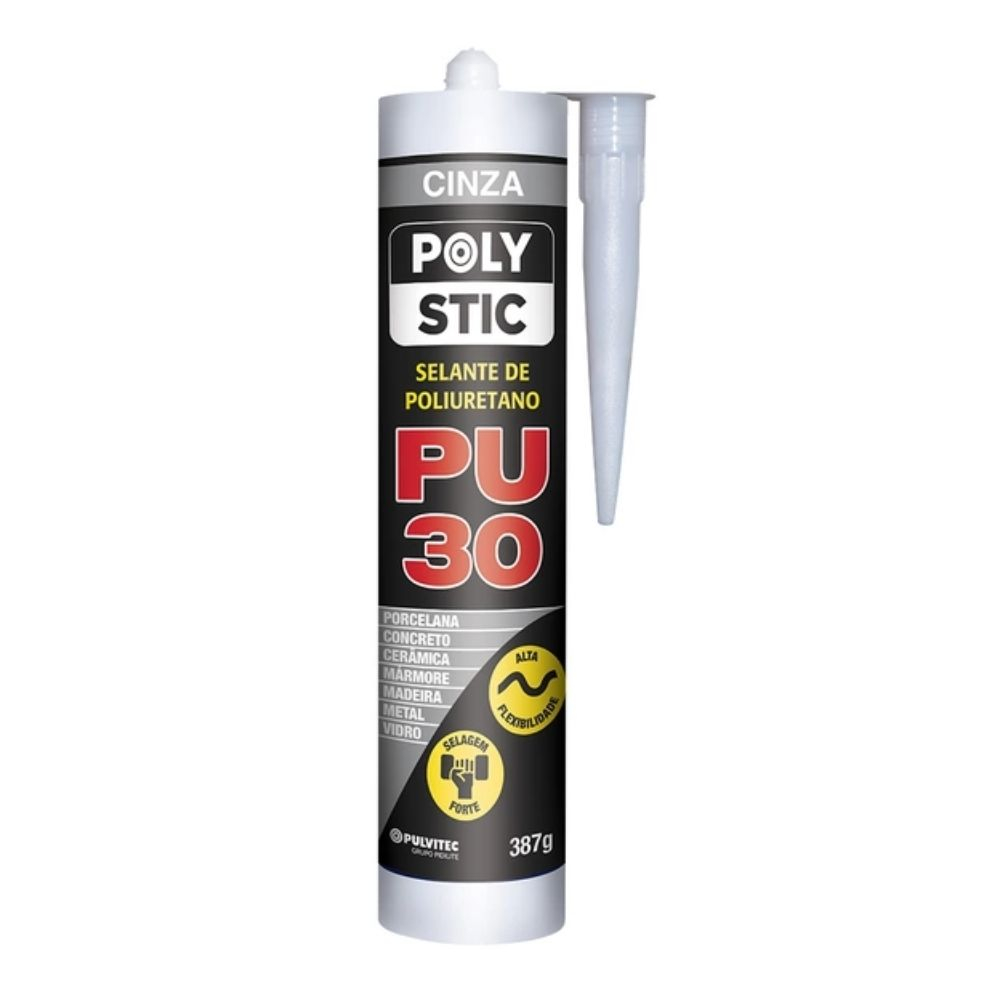 Selante Polystic Pu 30 Cinza 387G Pulvitec