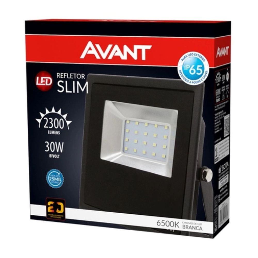 Refletor Led Slim 30W 6500K Avant