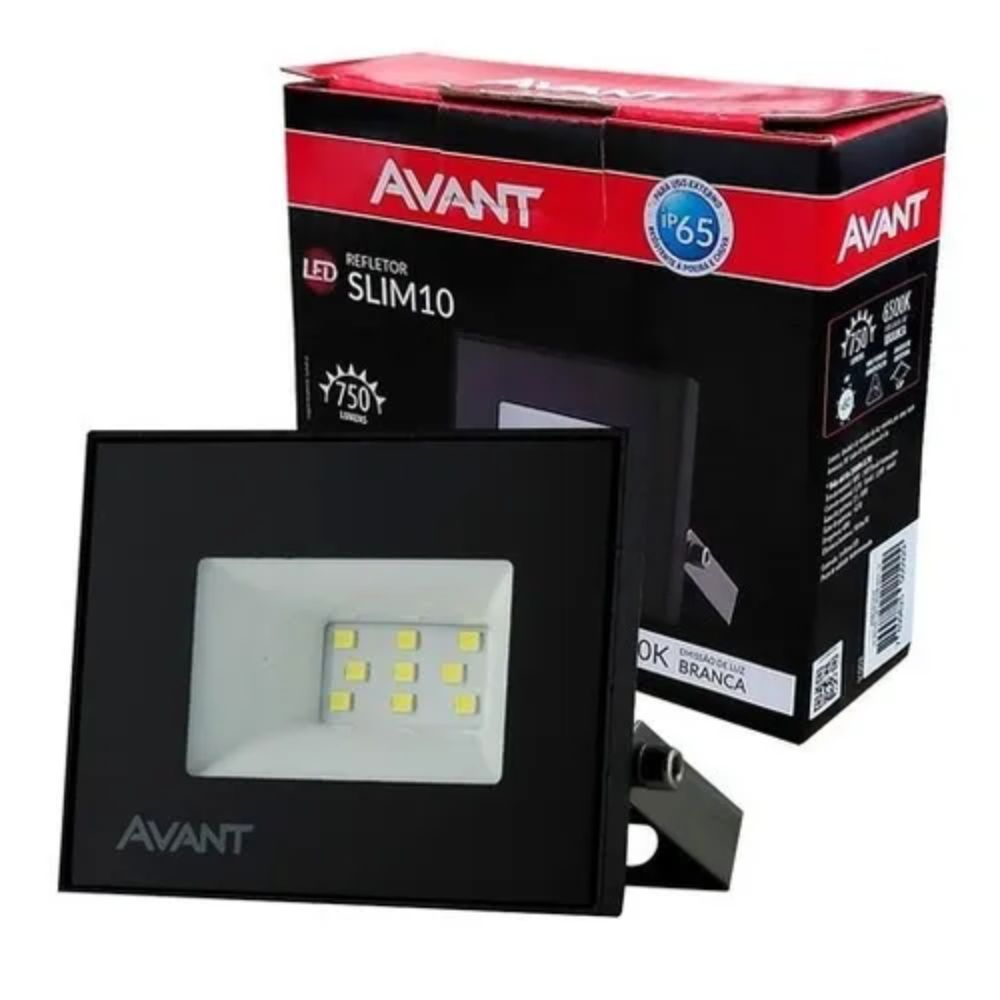Refletor Led Slim 10W 6500K Avant