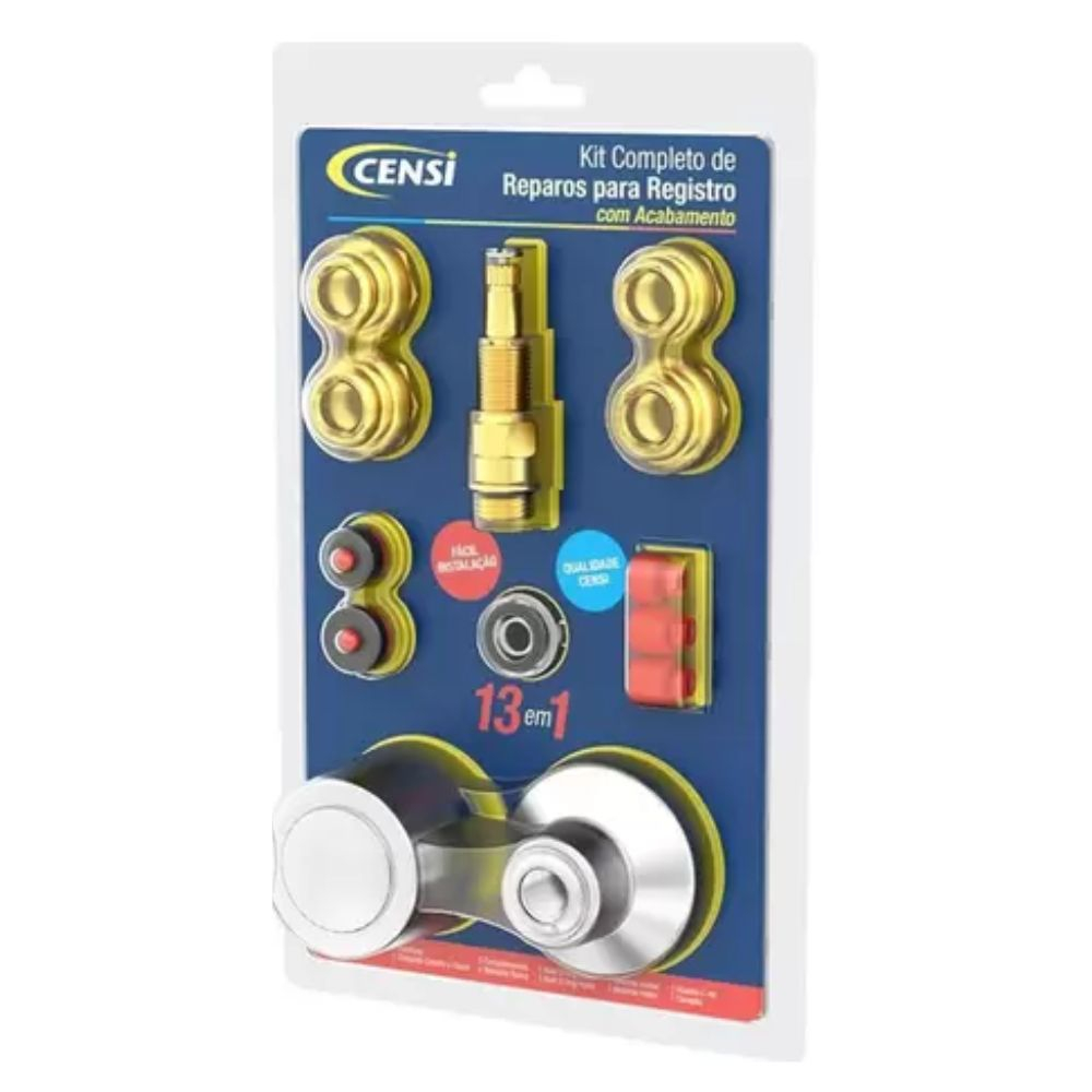 Kit Completo Reparos P/Registros 13 Em 1 C/Acabamento C-40 Censi