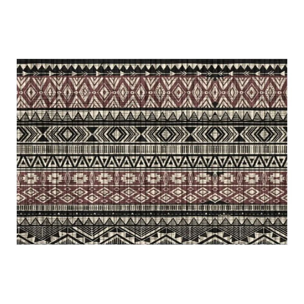 Tapete Tropical Tribal Vinho 43X65 Kapazi