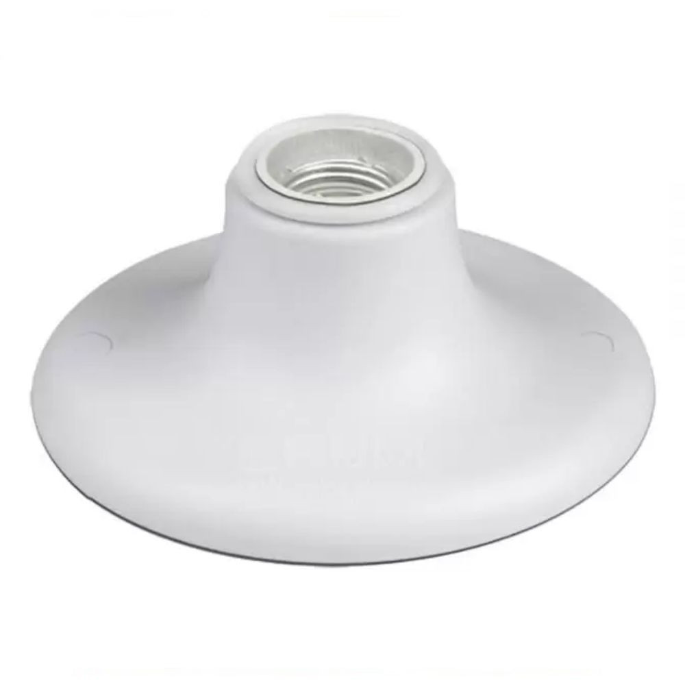 Bocal Soquete De Louça Branco Llum