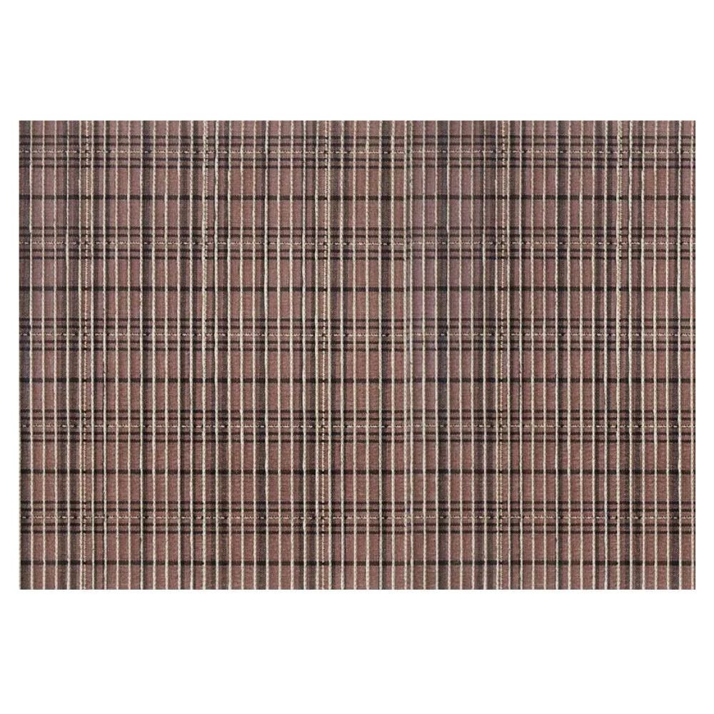 Tapete Antiderrapante Tropical Xadrez Marrom 43Cm X 65Cm Kapazi