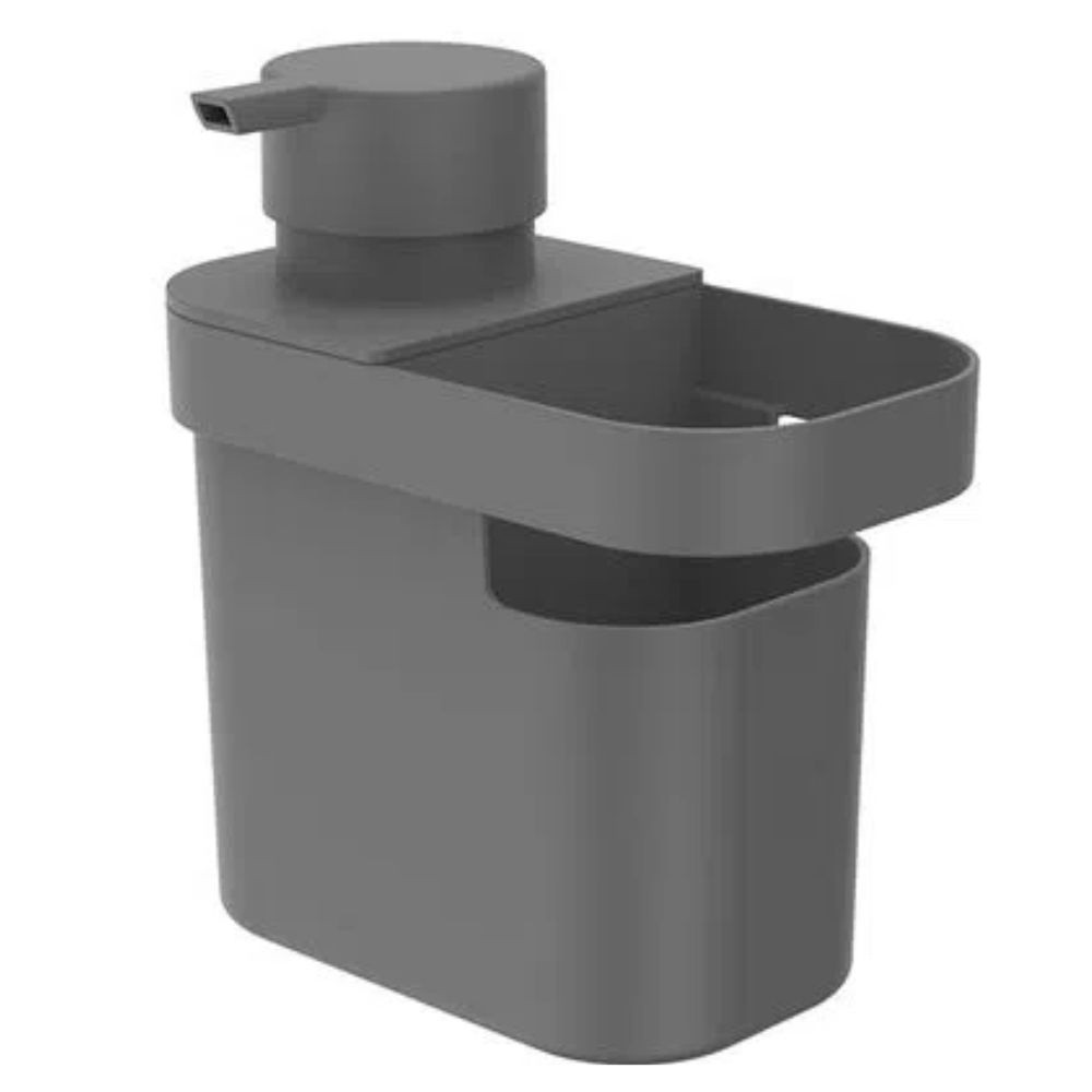 Dispenser Para Detergente E Organizador De Pia Trium 650 Ml Chumbo Ou