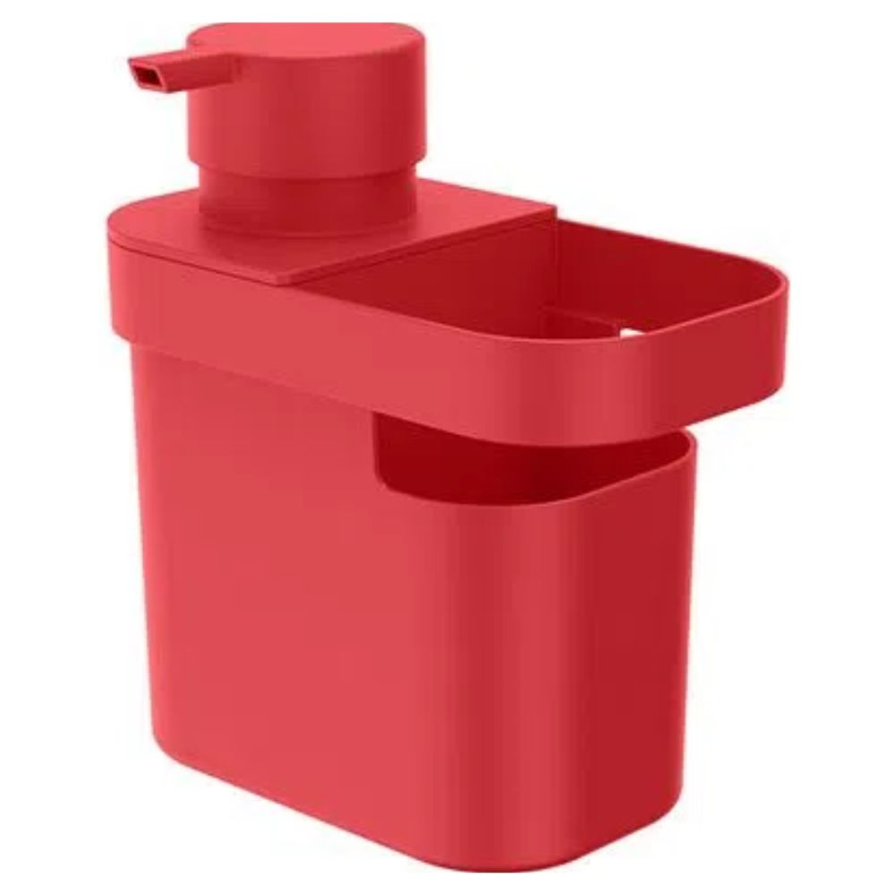 Dispenser Para Detergente E Organizador De Pia Trium 650 Ml Vermelho Ou