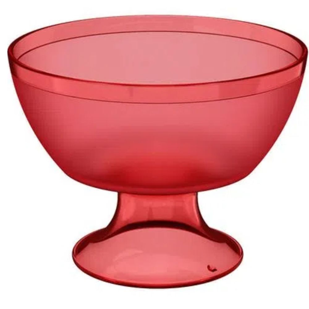 Taça De Sobremesa Luna Cristal 300 Ml Vermelha Ou