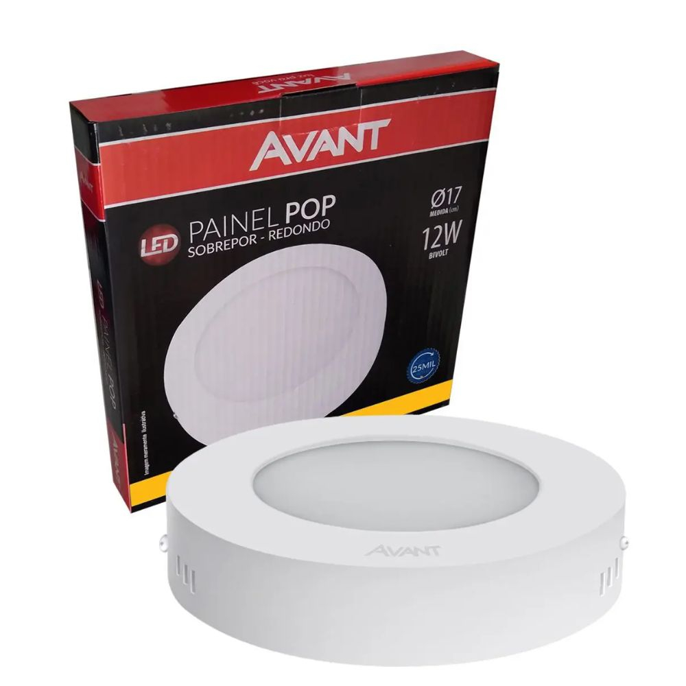 Plafon Pop Led Sobrepor Redondo 12W 6500K Avant