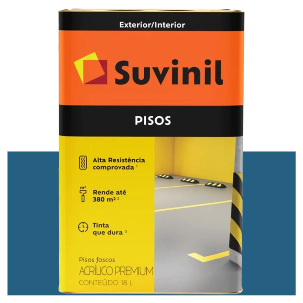 Tinta Acrílica Fosca Para Piso Azul 18L Suvinil