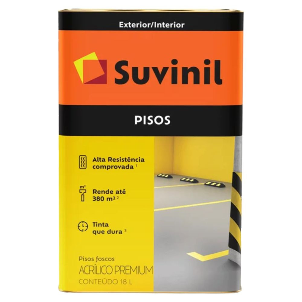 Tinta Acrílica Fosca Para Piso Branco 18L Suvinil