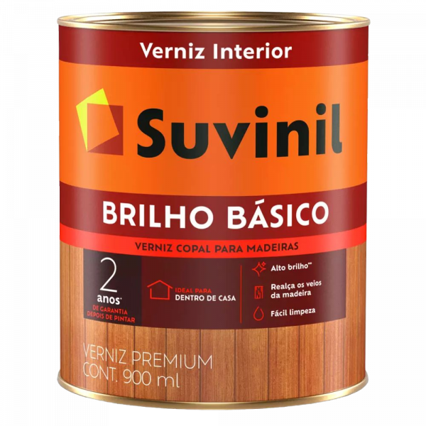 Verniz Copal Brilho Básico Brilhante Natural 900Ml Suvinil