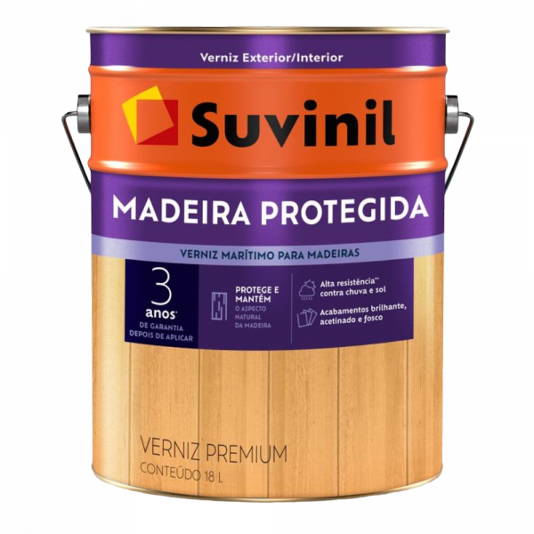 Verniz Marítimo Madeira Protegida Acetinado Natural 3.6L Suvinil