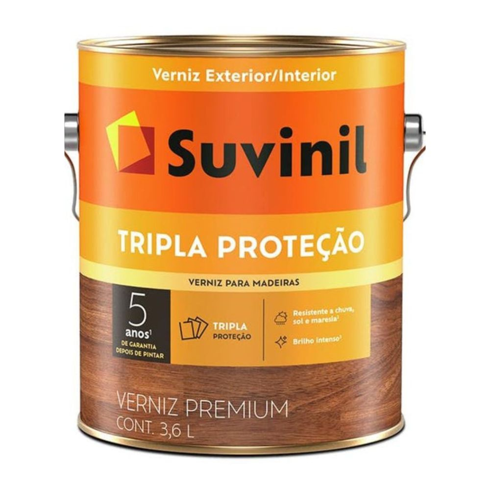 Verniz Tripla Proteção Filtro Solar Brilhante Natural 3.6L Suvinil