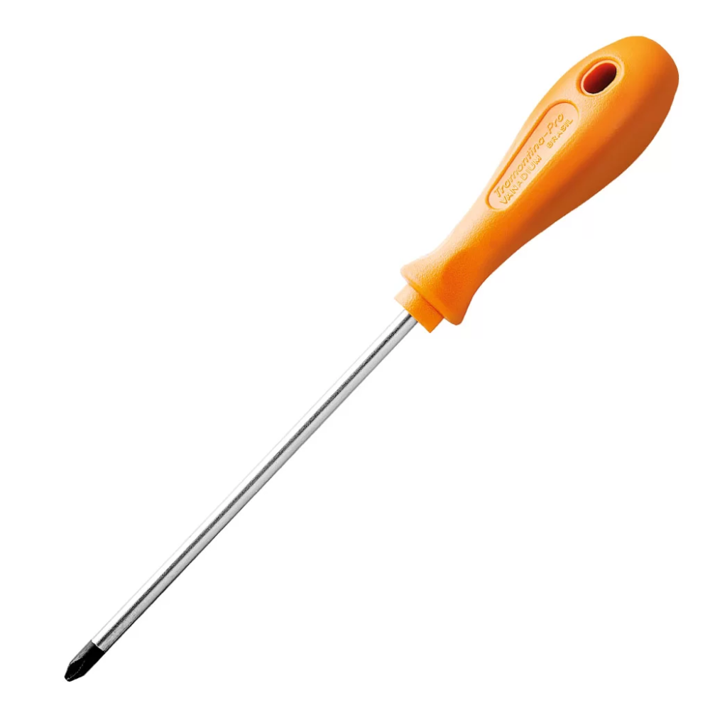 Chave De Fenda Ponta Cruzada Em Aço Cromo Vanádio 3X150Mm (1/8X6) Pro Tramontina