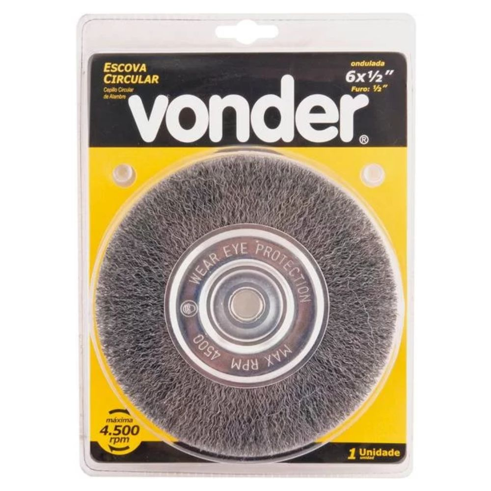 Escova Circular 6X1/2 Ondulada Vonder