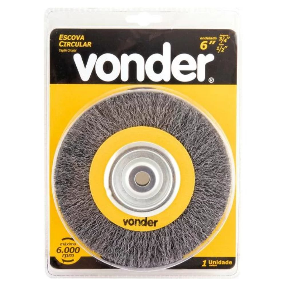 Escova Circular 6X3/4 Ondulada Vonder
